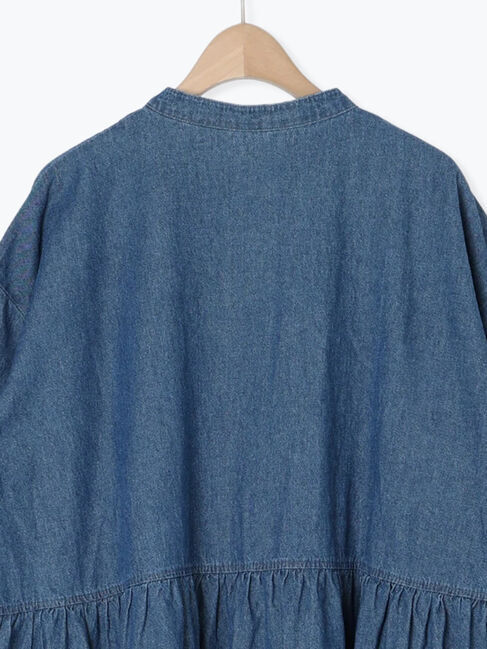 Samansa Mos2「デニムバンドカラーワンピース ≪S/Mサイズ≫」|ワンピース|