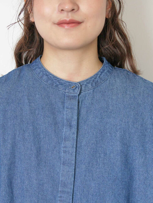 Samansa Mos2「デニムバンドカラーワンピース ≪S/Mサイズ≫」|ワンピース|