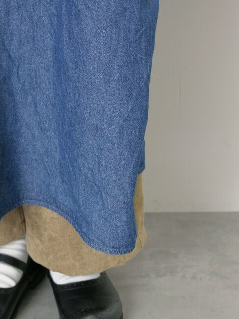 Samansa Mos2「デニムバンドカラーワンピース ≪S/Mサイズ≫」|ワンピース|