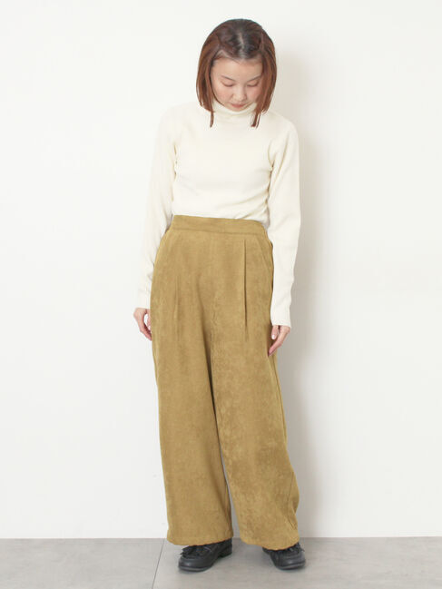 Samansa Mos2「【M/Lサイズ】裾絞りタックパンツ」|その他|