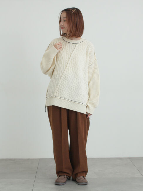 Samansa Mos2「【帯電防止裏地】ツータックストレートパンツ《M/Lサイズ》」|その他|