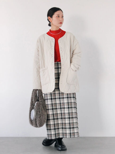 Samansa Mos2 blue「チェック柄スカート」|スカート|