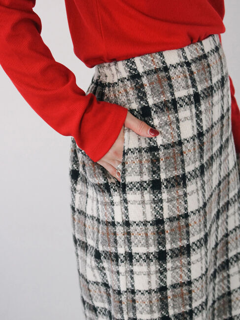 Samansa Mos2 blue「チェック柄スカート」|スカート|