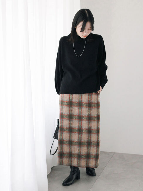 Samansa Mos2 blue「チェック柄スカート」|スカート|