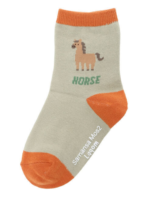 Samansa Mos2 Lagom「アニマルモチーフソックス」|ソックス|グリーン