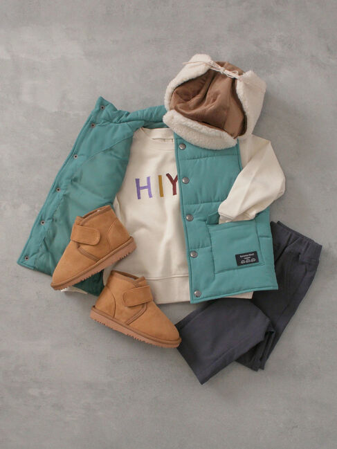 Samansa Mos2 Lagom「【撥水】中綿ベスト」|ダウンベスト・ベスト|グリーン