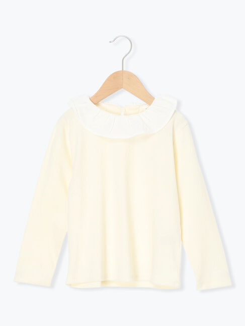 Samansa Mos2 Lagom「襟付きテレコカットソー」|Tシャツ・カットソー|オフホワイト