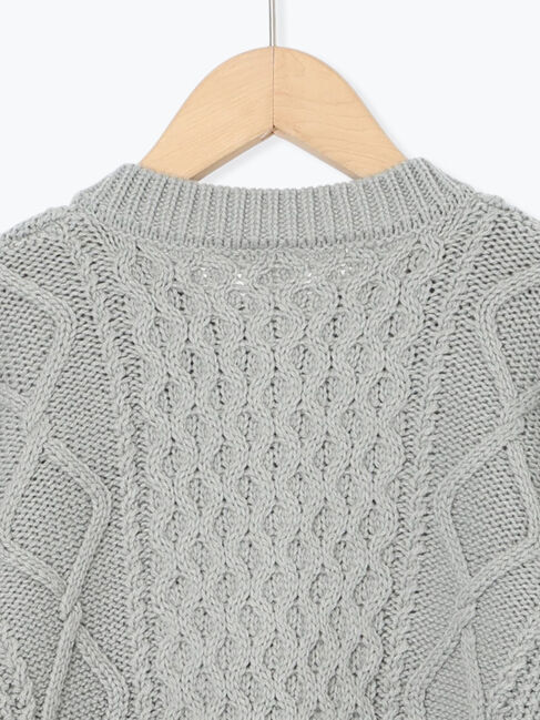 Samansa Mos2 Lagom「【マシンウォッシャブル】ケーブルニットカーディガン」|カーディガン|