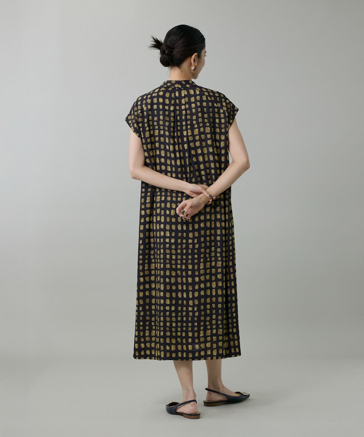 INED「《大きいサイズ》デフォルメチェックボウタイワンピース　」|その他|