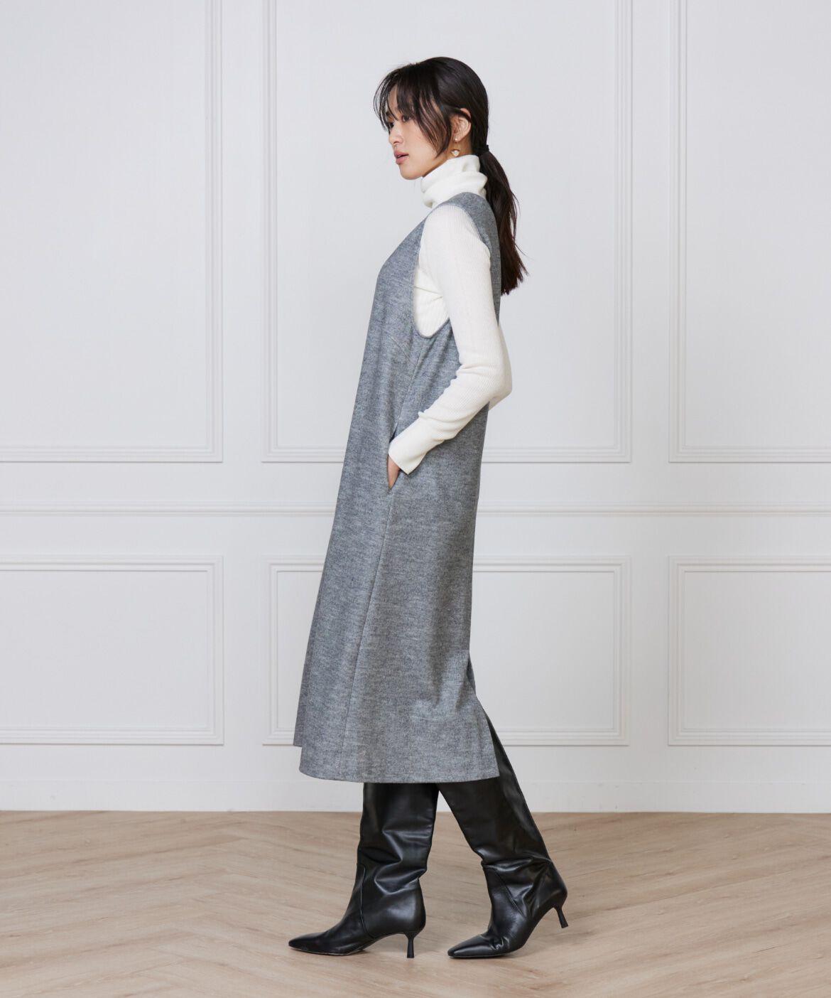 7-IDconcept.「《大きいサイズ》ジャンパースカート」|ワンピース|