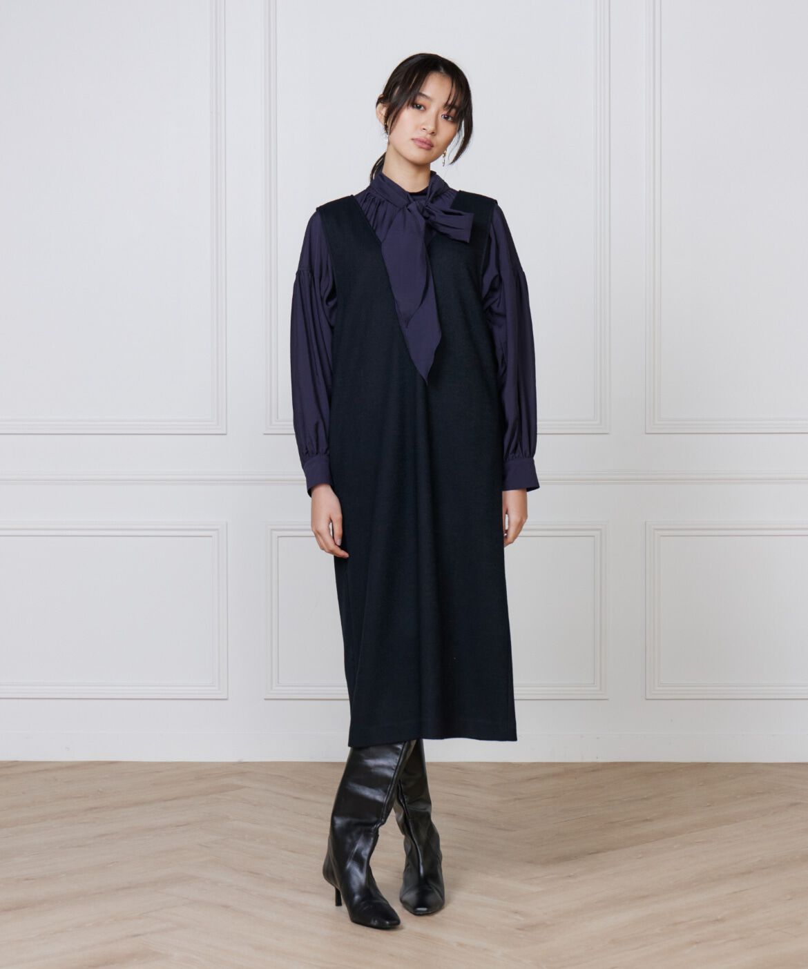 7-IDconcept.「《大きいサイズ》ジャンパースカート」|ワンピース|