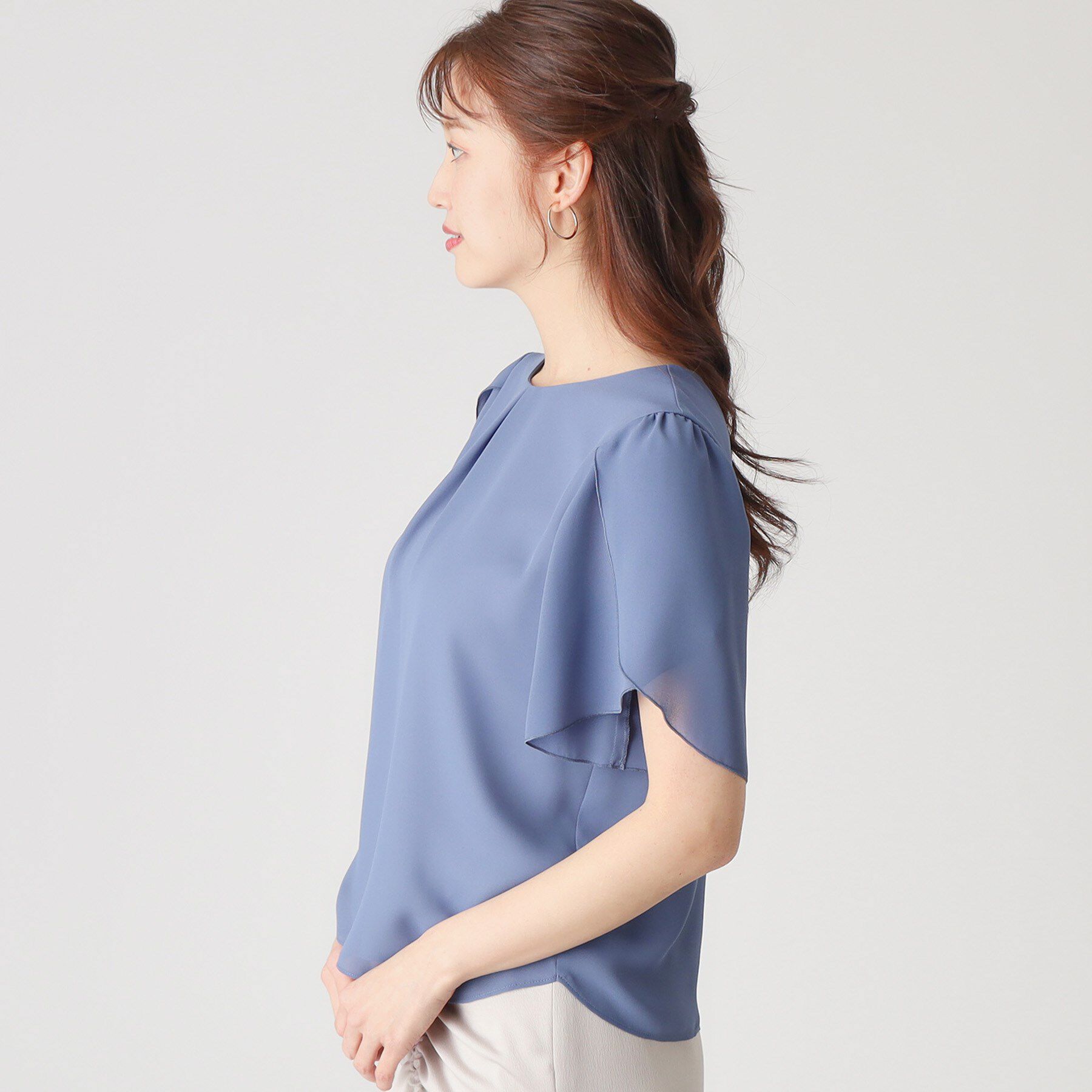 COUP DE CHANCE「【洗える／日本製】チューリップ袖ブラウス」|シャツ・ブラウス|