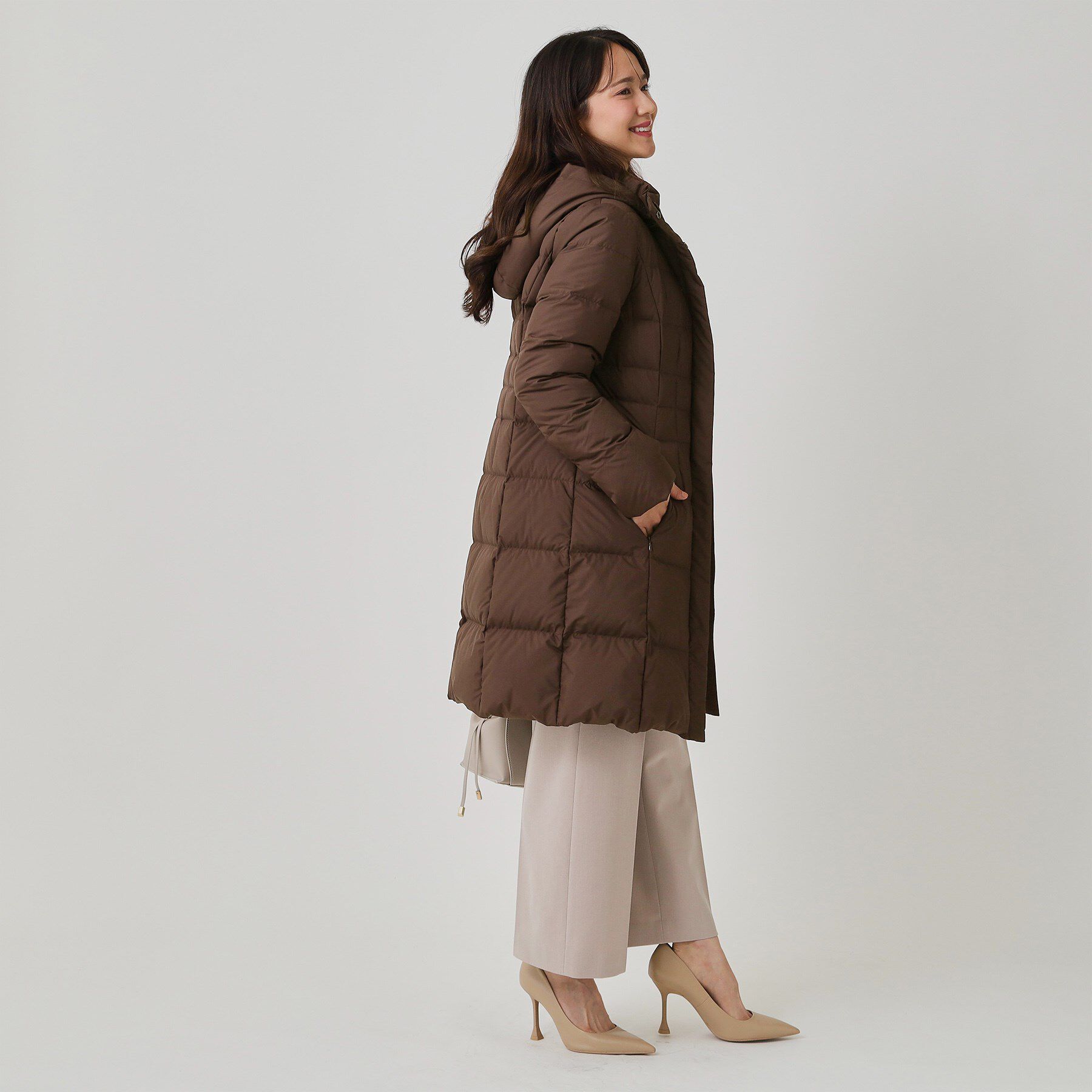 COUP DE CHANCE「【フランス産ホワイトダックダウン／FP800保温性◎／抗菌防臭／手洗い可】ロングダウンコート」|ダウン|