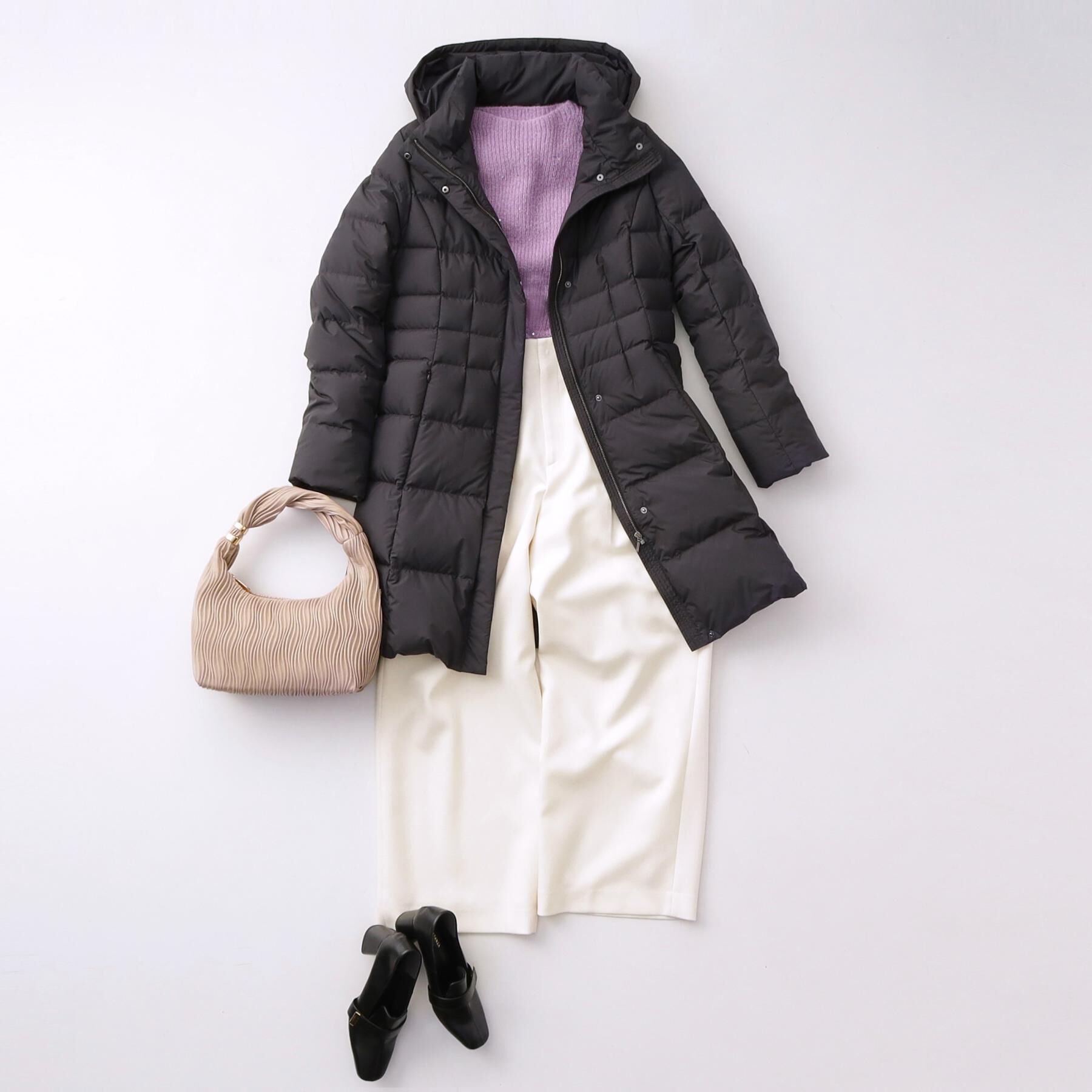 COUP DE CHANCE「【フランス産ホワイトダックダウン／FP800保温性◎／抗菌防臭／手洗い可】ロングダウンコート」|ダウン|