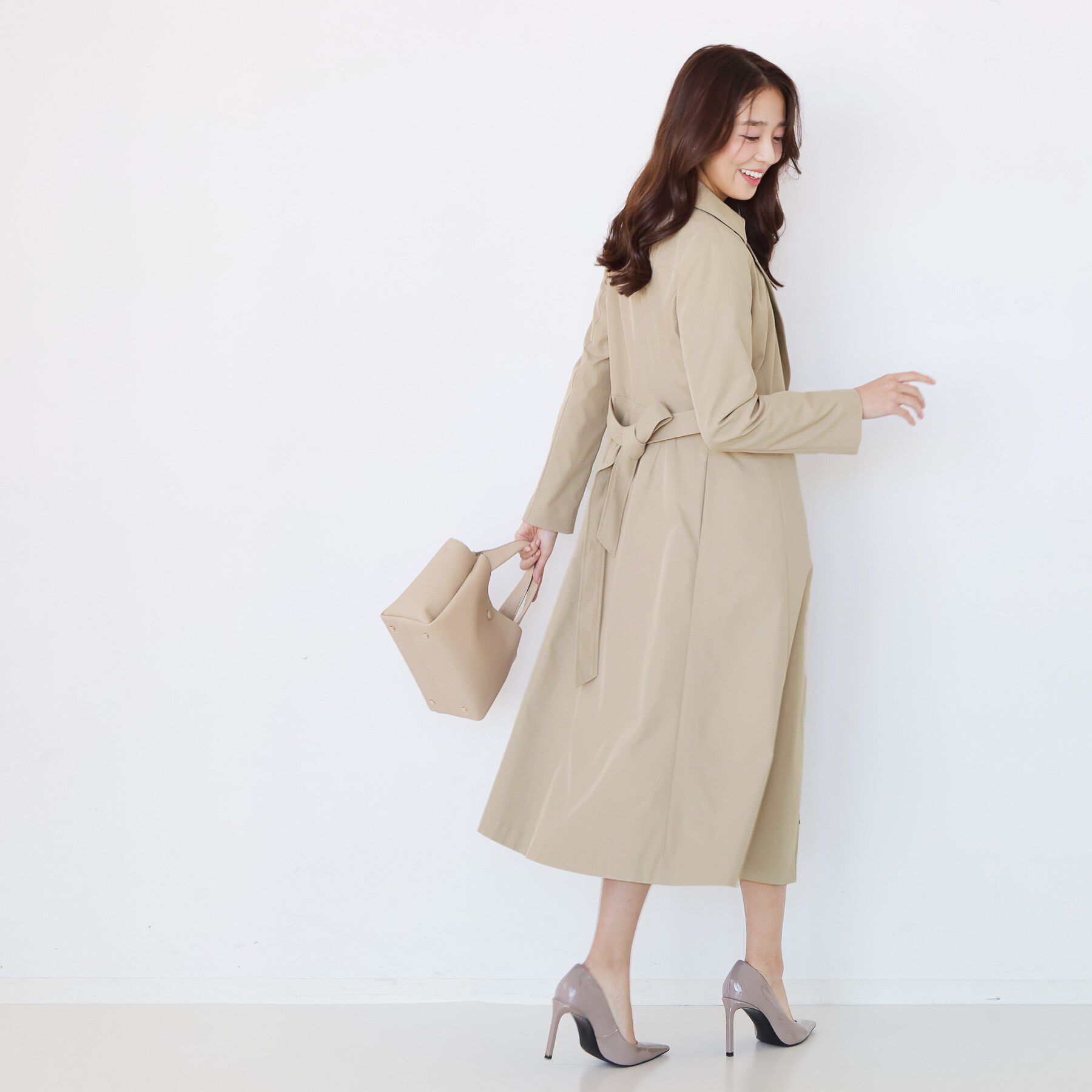 COUP DE CHANCE「【きれいめ羽織り】Aラインドレスコート」|トレンチコート|