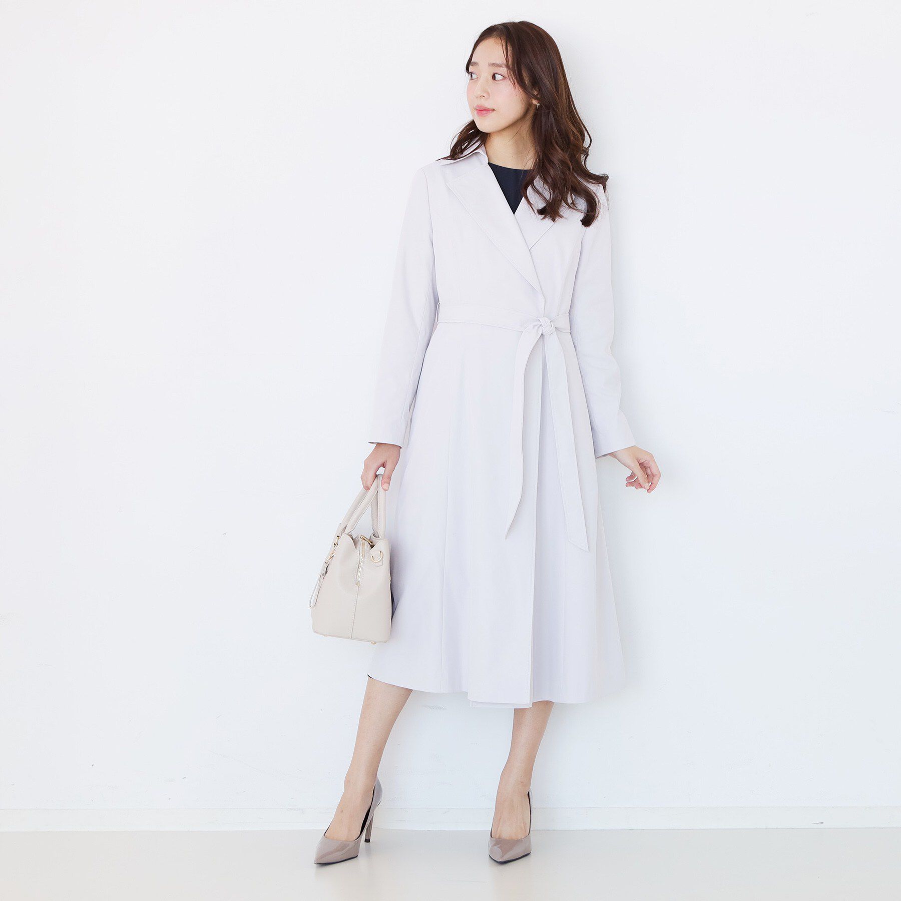 COUP DE CHANCE「【きれいめ羽織り】Aラインドレスコート」|トレンチコート|