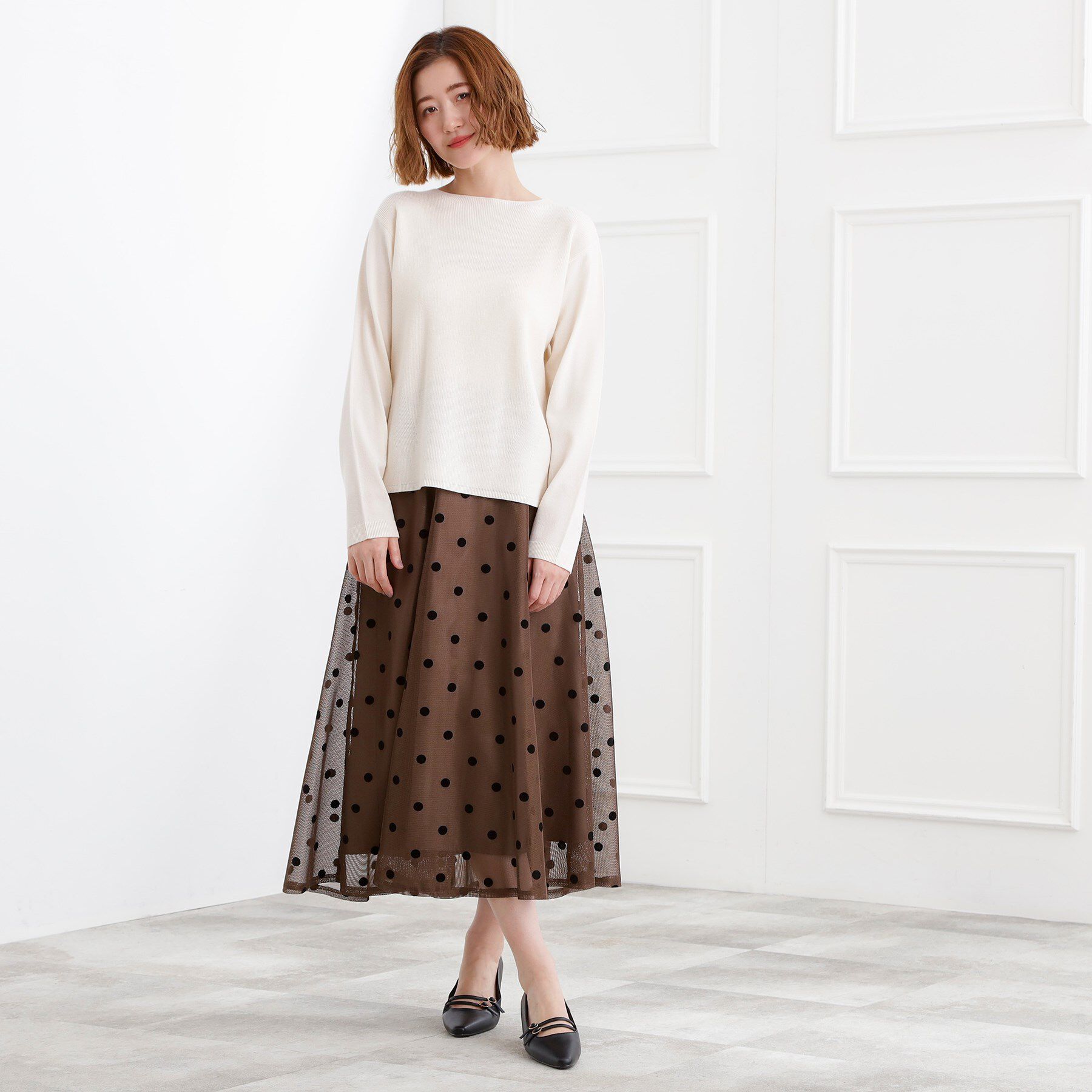 grove「春新色！洗濯機で洗えるベーシックニット【毛玉軽減】」|ニット・セーター|