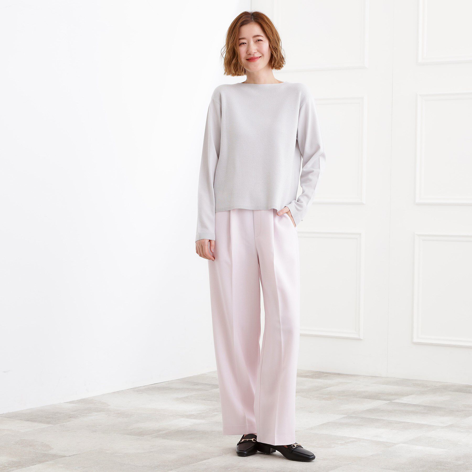 grove「春新色！洗濯機で洗えるベーシックニット【毛玉軽減】」|ニット・セーター|