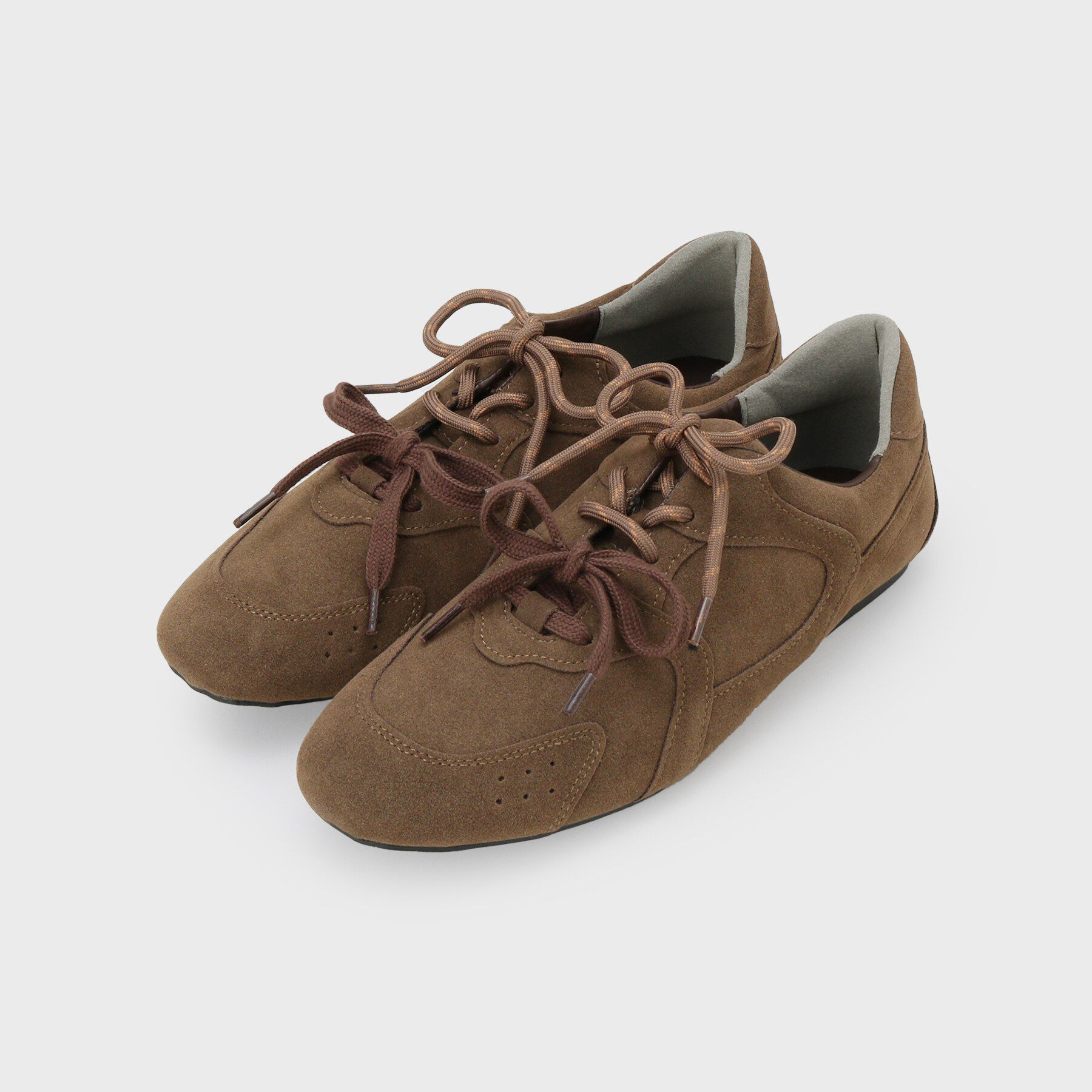 OPAQUE.CLIP「Wシューレーススニーカー」|スニーカー|モカブラウン(042