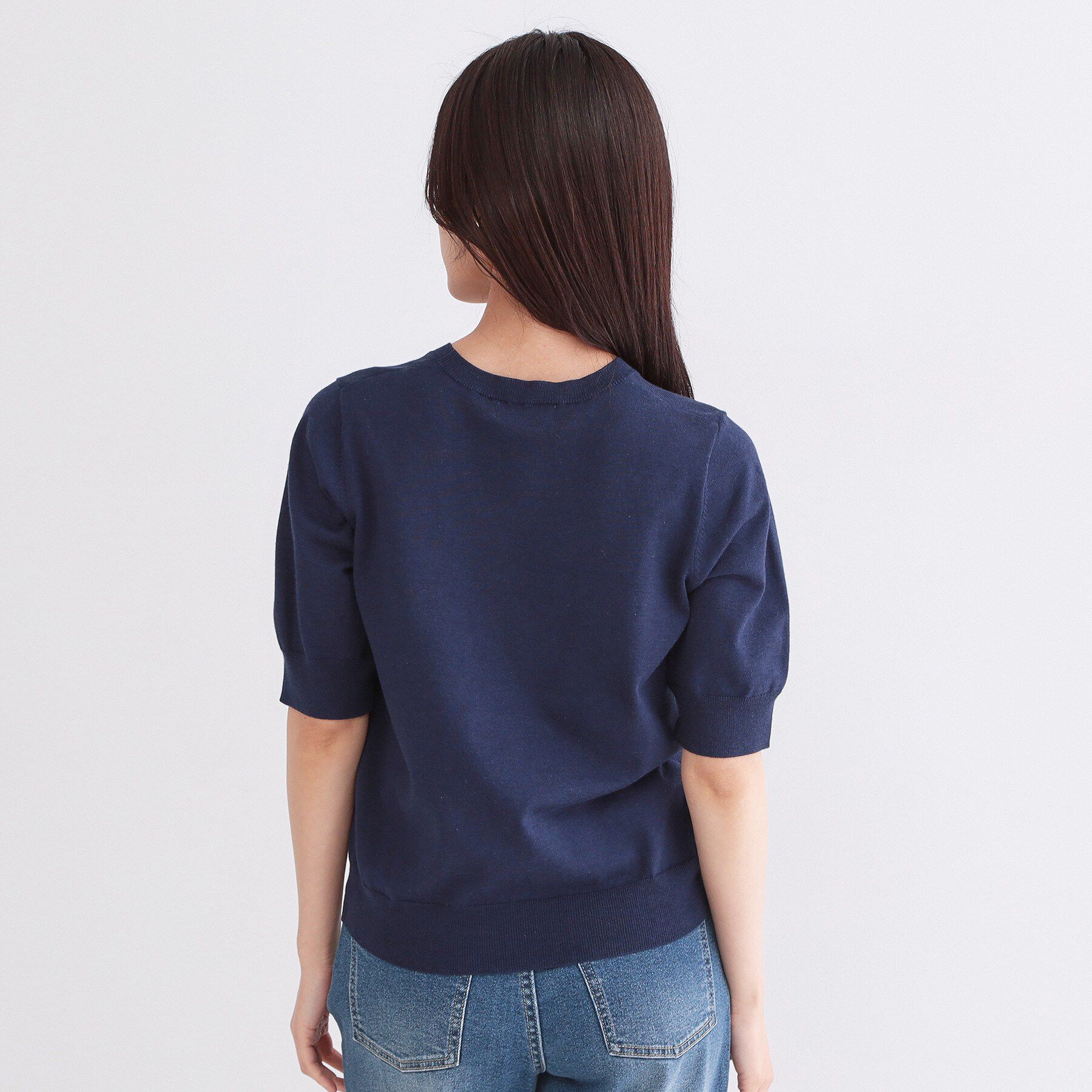 OPAQUE.CLIP「ロゴジャカードニット【洗濯機OK】」|ニット・セーター|