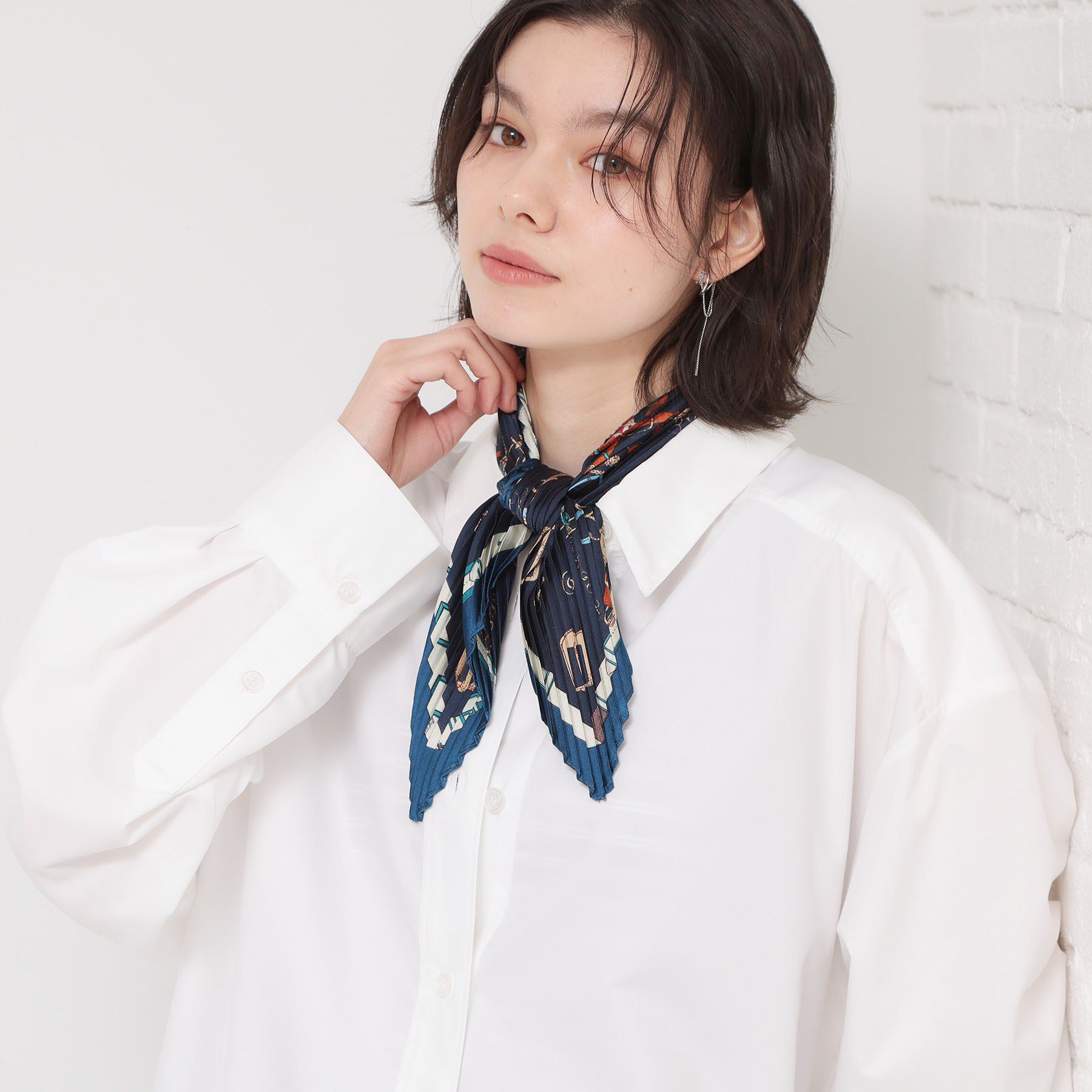 THE SHOP TK「プリーツスカーフ」|バンダナ・スカーフ|