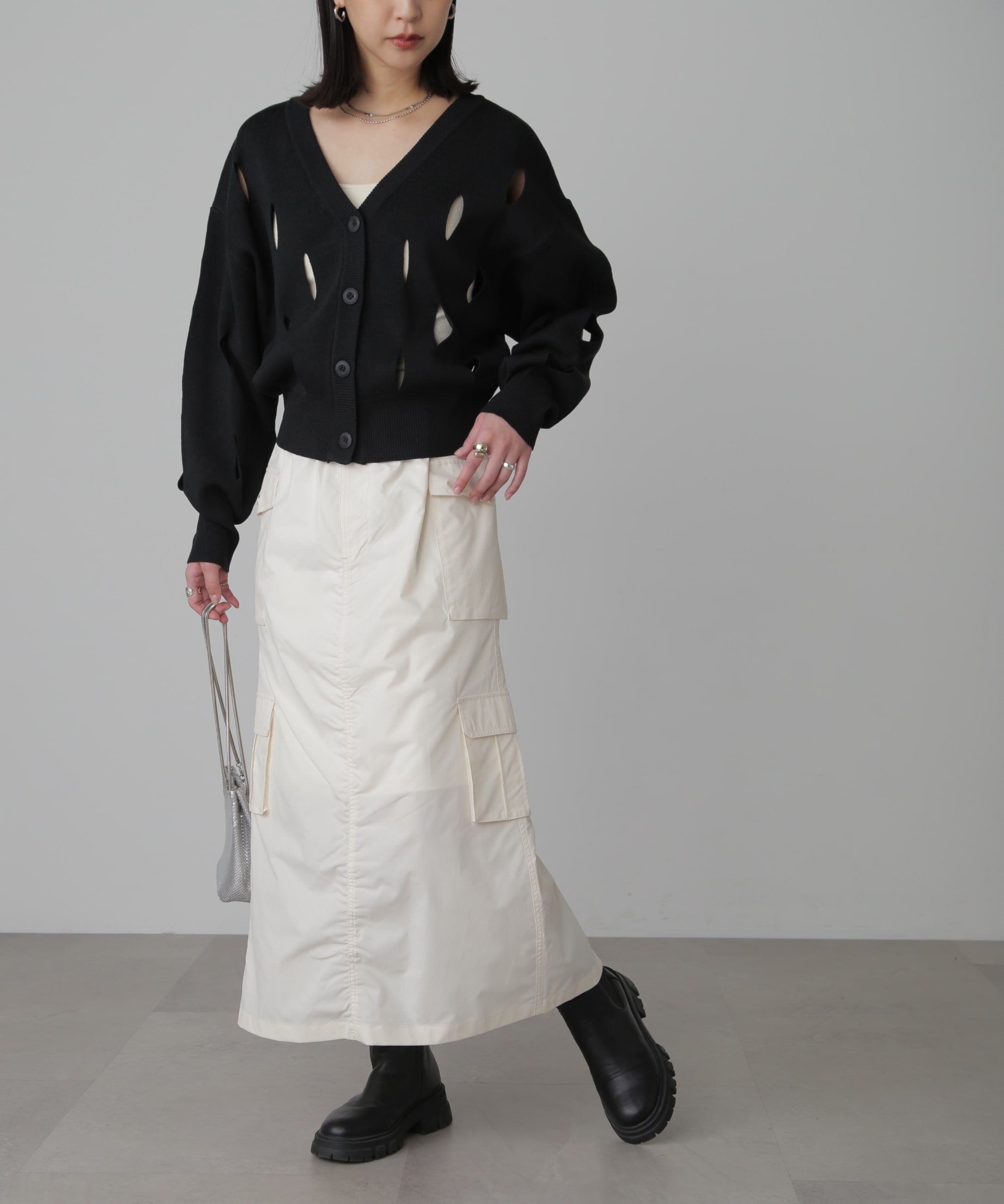  「前後2Wayカットアウトニット」|ニット・セーター|