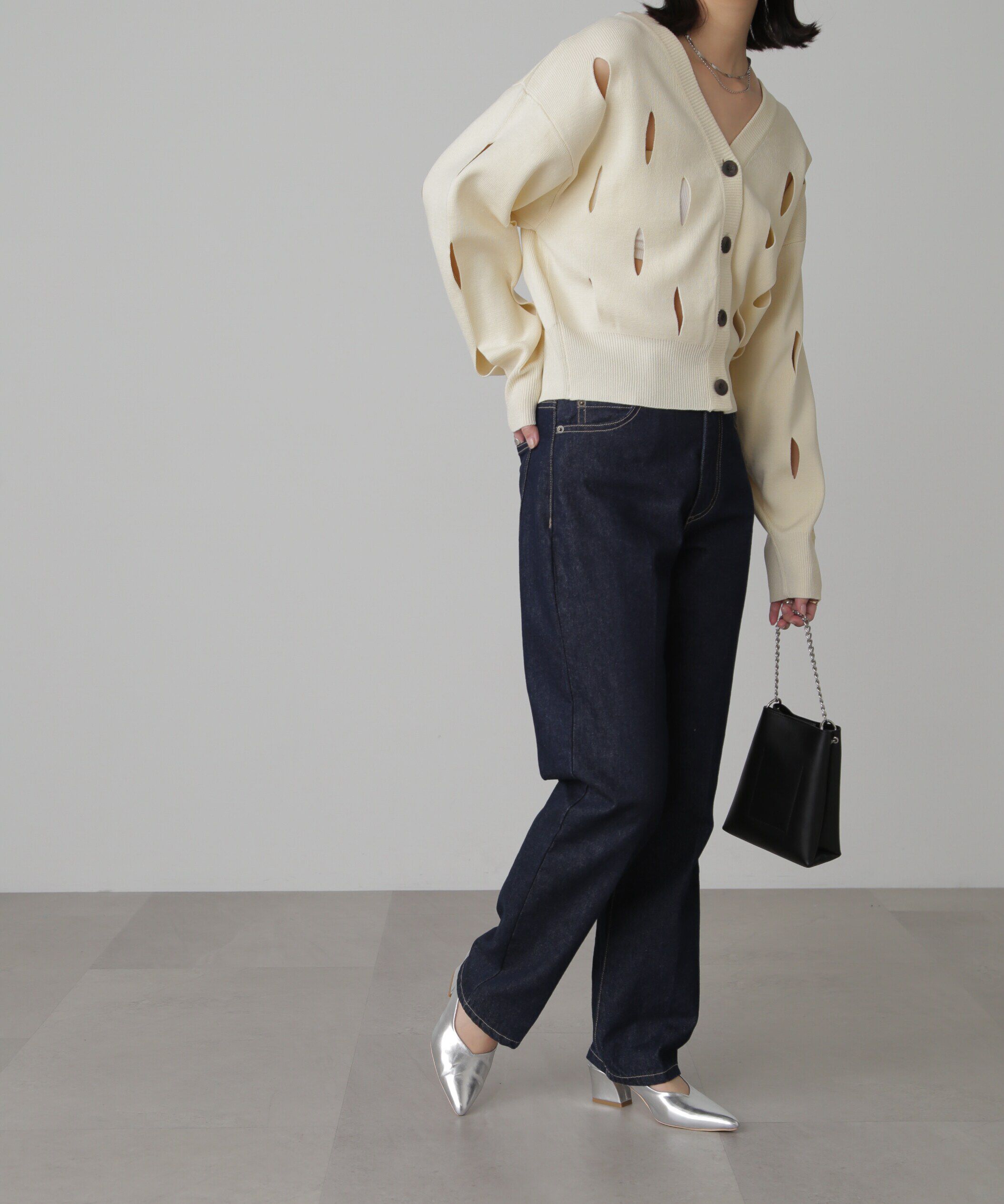  「前後2Wayカットアウトニット」|ニット・セーター|