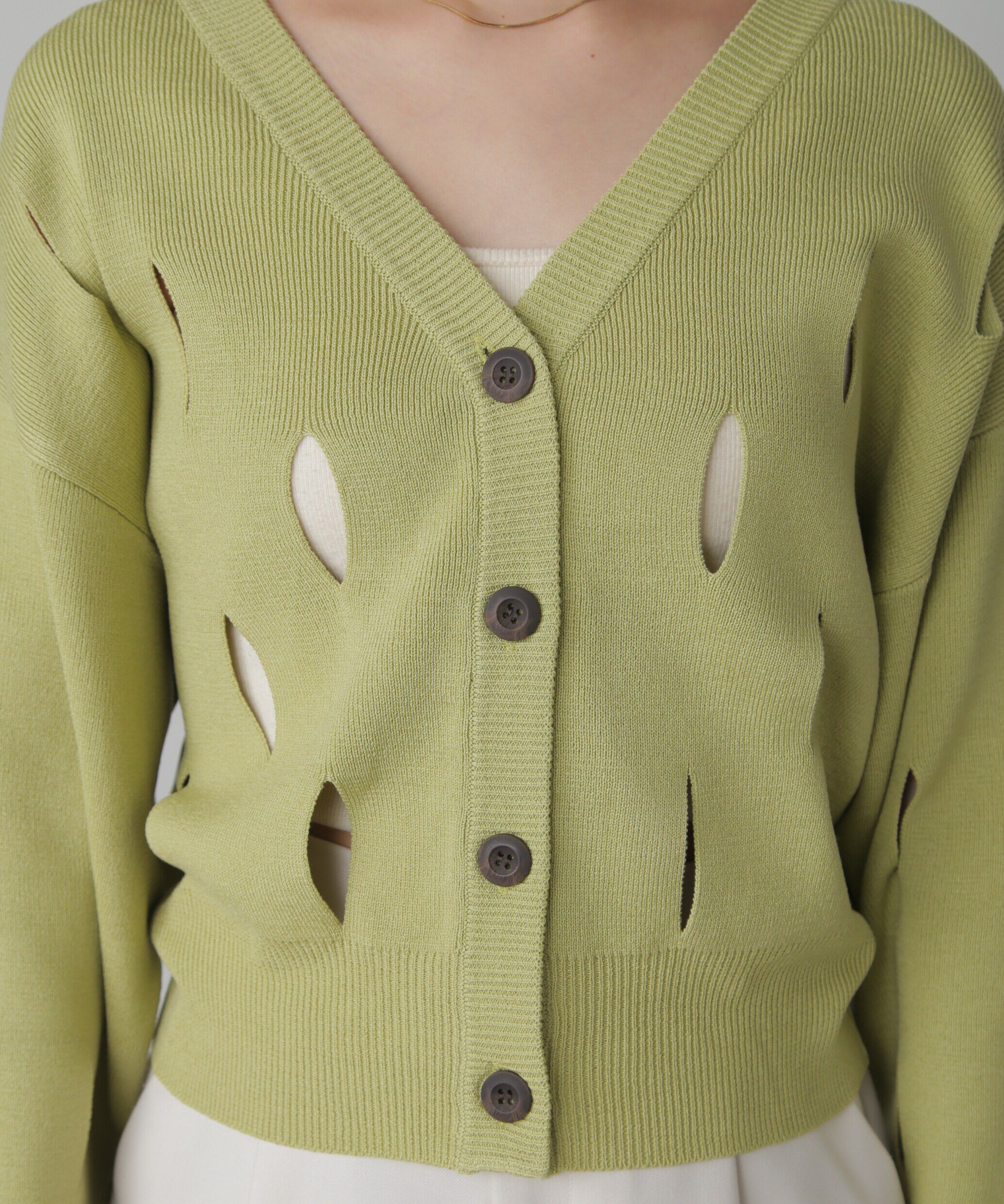  「前後2Wayカットアウトニット」|ニット・セーター|