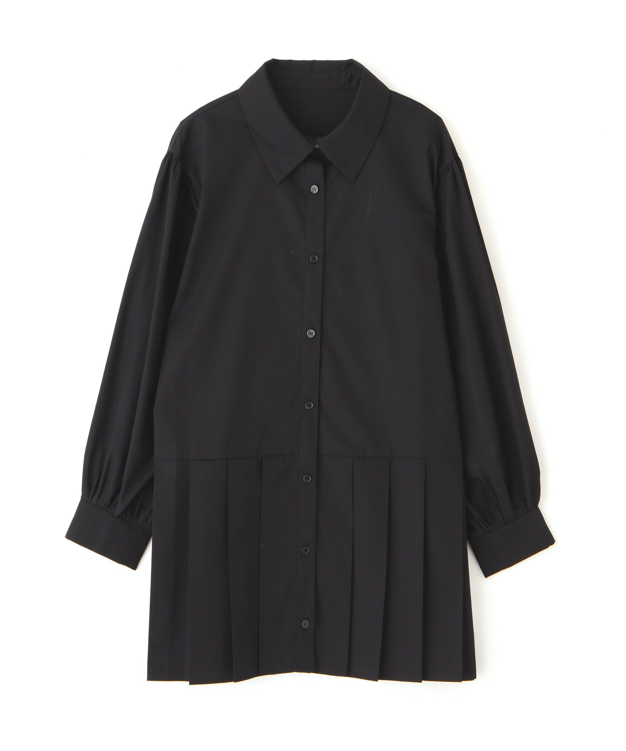  「プリーツティアードシャツミニワンピース」|ワンピース|