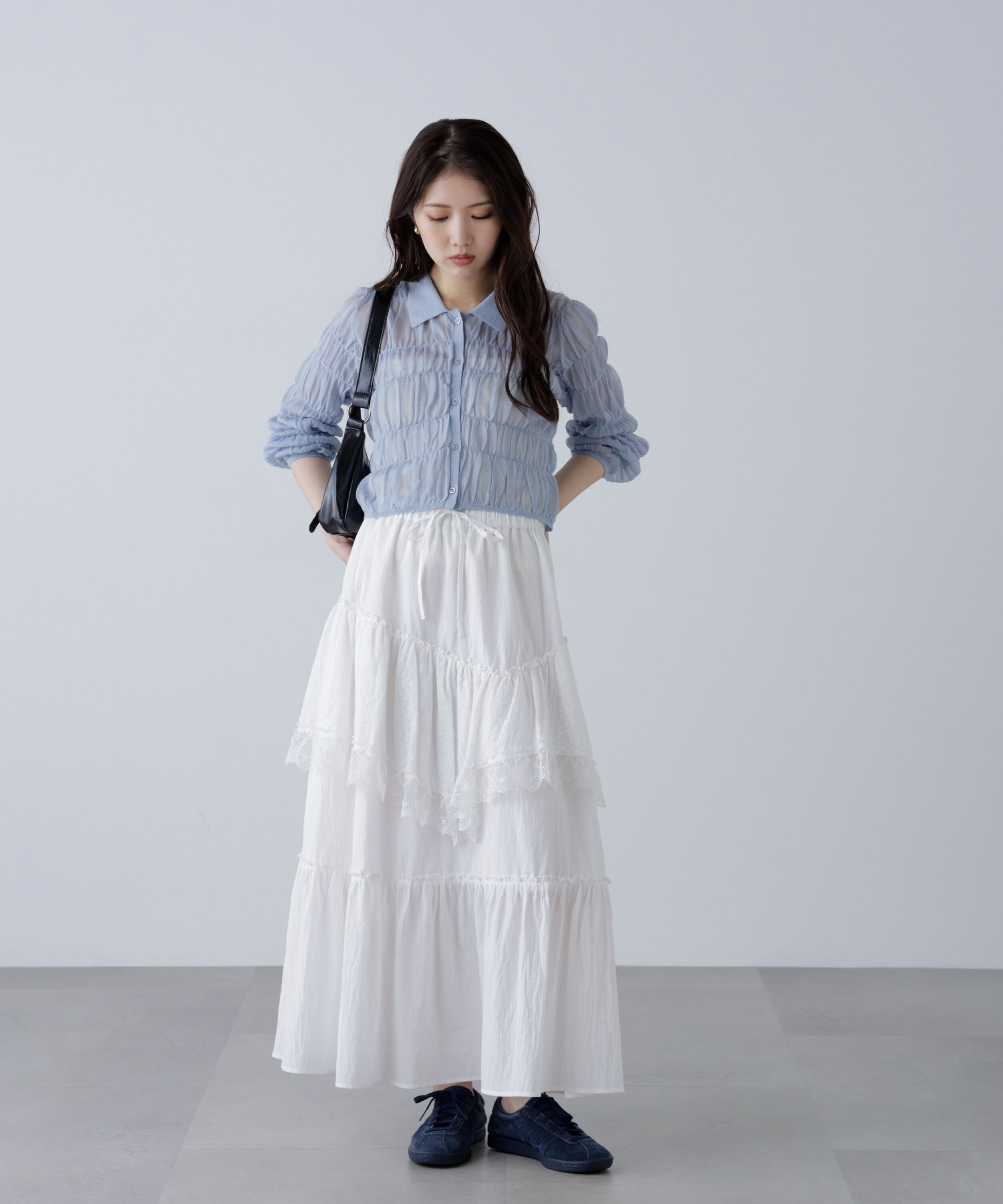  「シアーシャーリングポロカーディガン」|ニット・セーター|