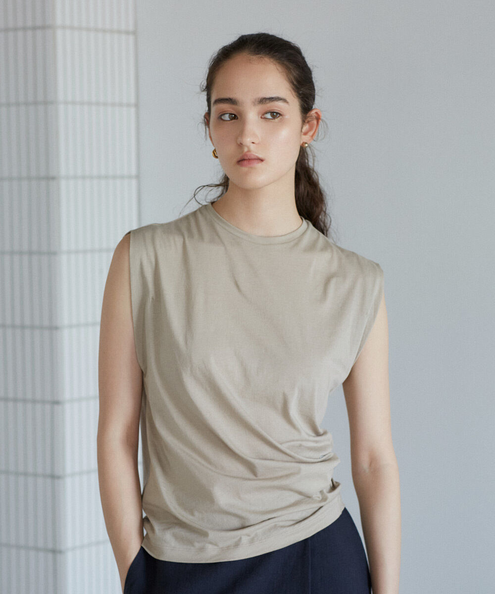 YLEVE 「YLEVE / COTTON TWISTED NO SLEEVE PULL OVER」|Tシャツ・カットソー|