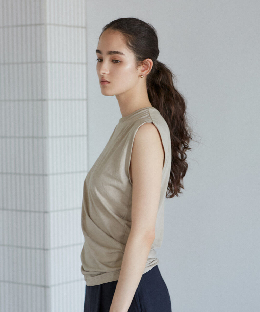 YLEVE 「YLEVE / COTTON TWISTED NO SLEEVE PULL OVER」|Tシャツ・カットソー|