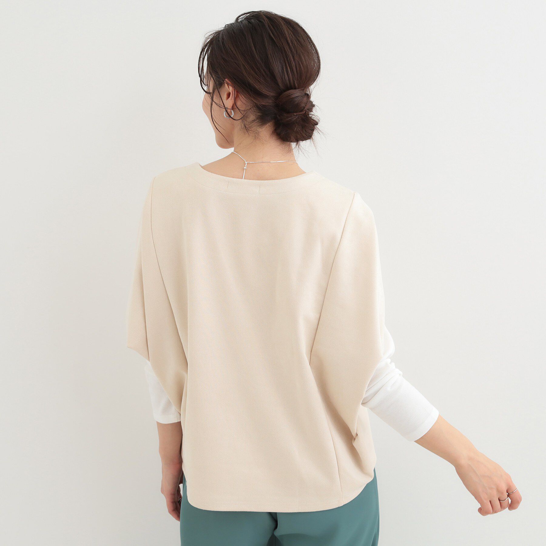 SHOO･LA･RUE「【体型カバー/2点セット】ポンチョ風 スエードライクトップス+ロンT」|その他|