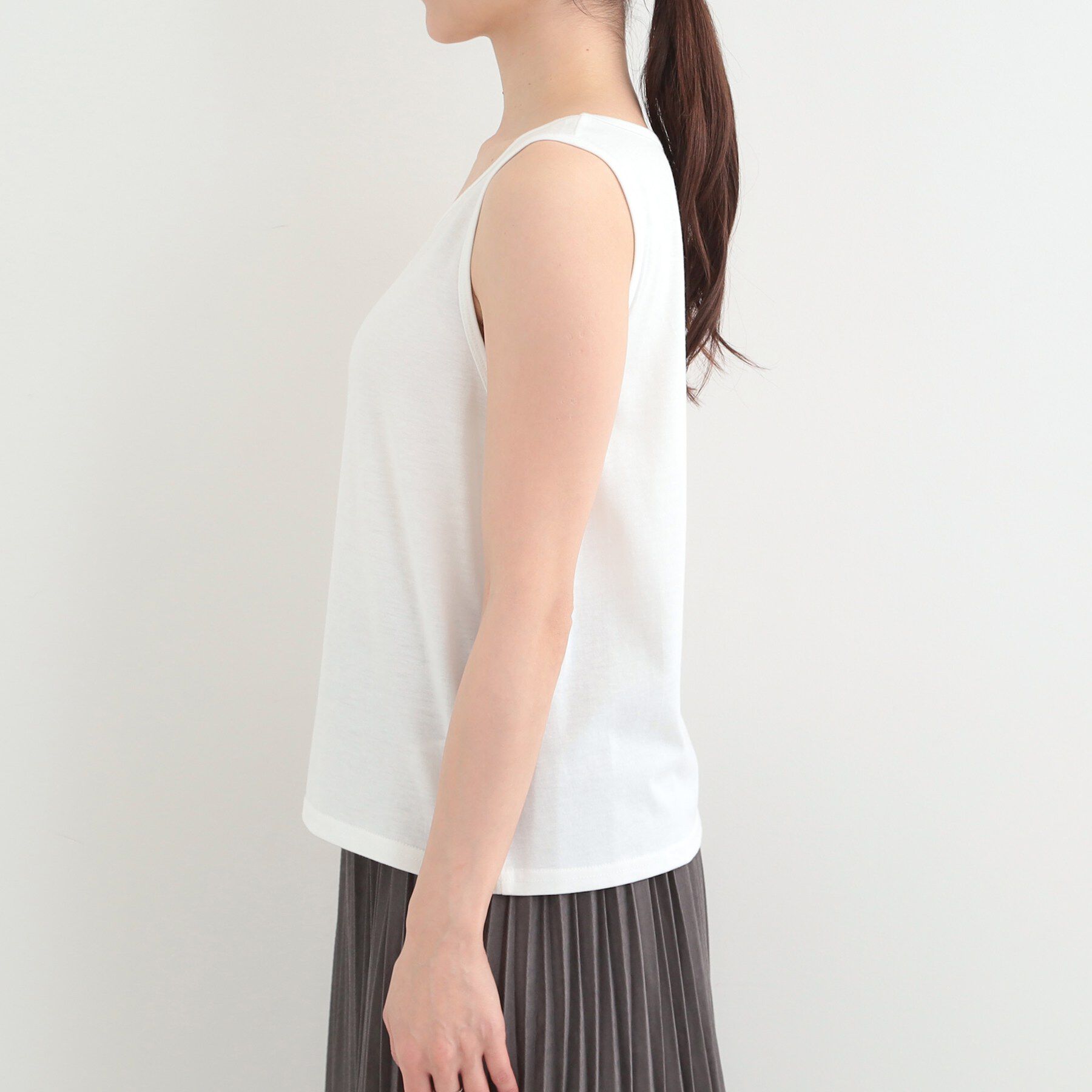 SHOO･LA･RUE「【2点セット】透かし編み柄が上品なタンク付きニットセット」|その他|