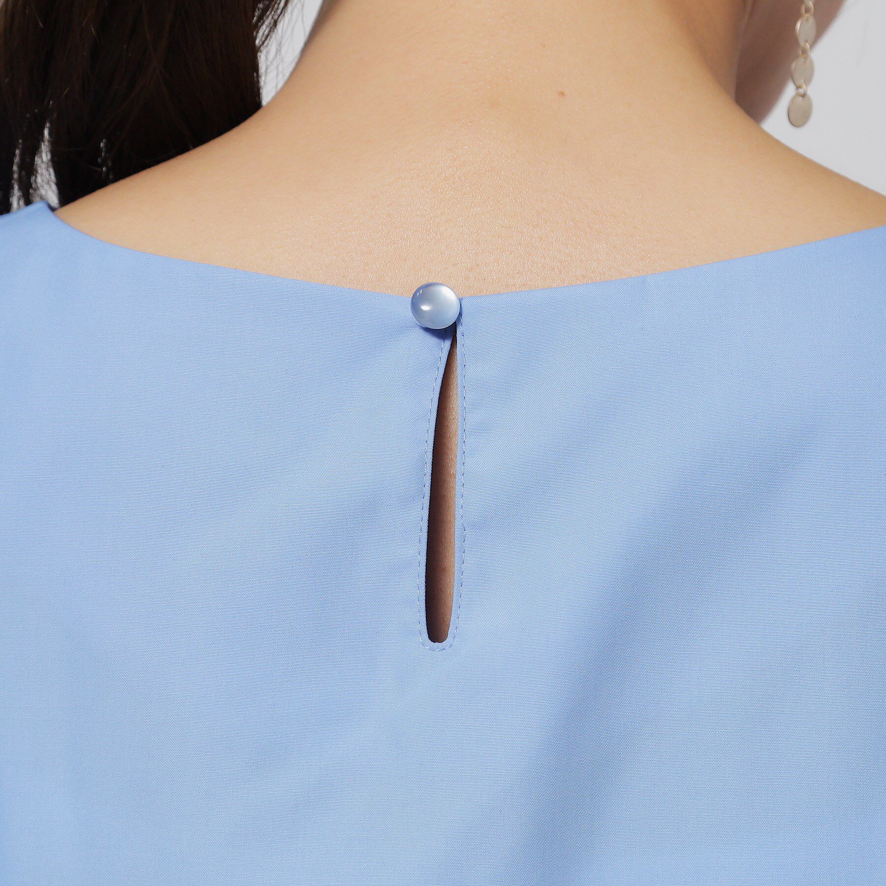 SunaUna「【接触冷感／フラワーモチーフ】パフスリーブブラウス」|シャツ・ブラウス|