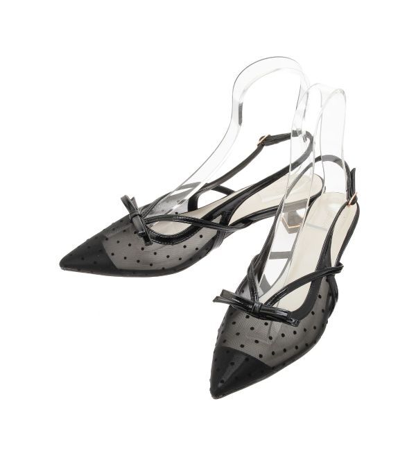 dazzlin「フロントリボンシアーパンプス」|パンプス|ブラック