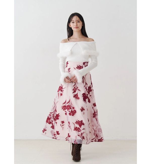 MERCURYDUO「【WEB限定カラーあり】フェイクファートリミングニット」|ニット・セーター|