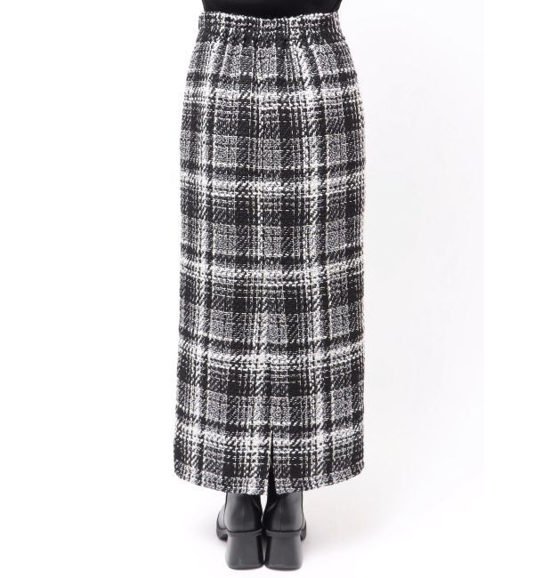 MERCURYDUO「チェックツィードタイトスカート」|スカート|