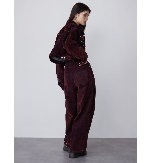MURUA「フロッキーバレルレッグデニム」|デニム|