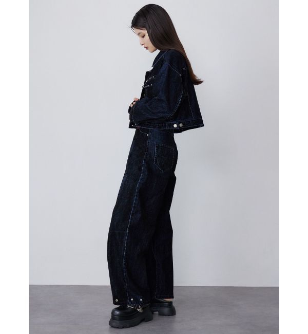 MURUA「フロッキーバレルレッグデニム」|デニム|