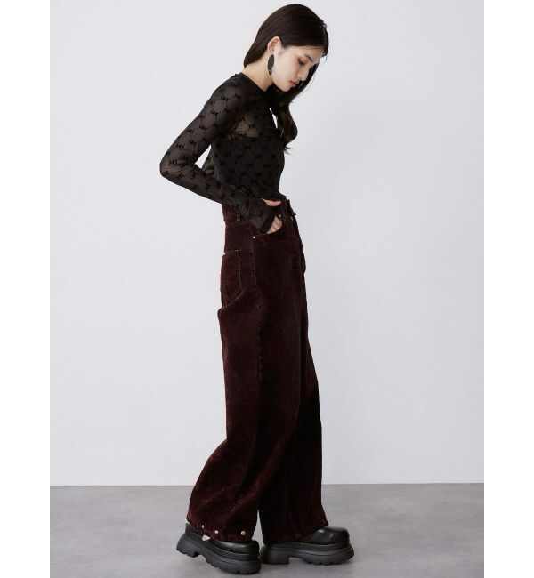 MURUA「フロッキーバレルレッグデニム」|デニム|