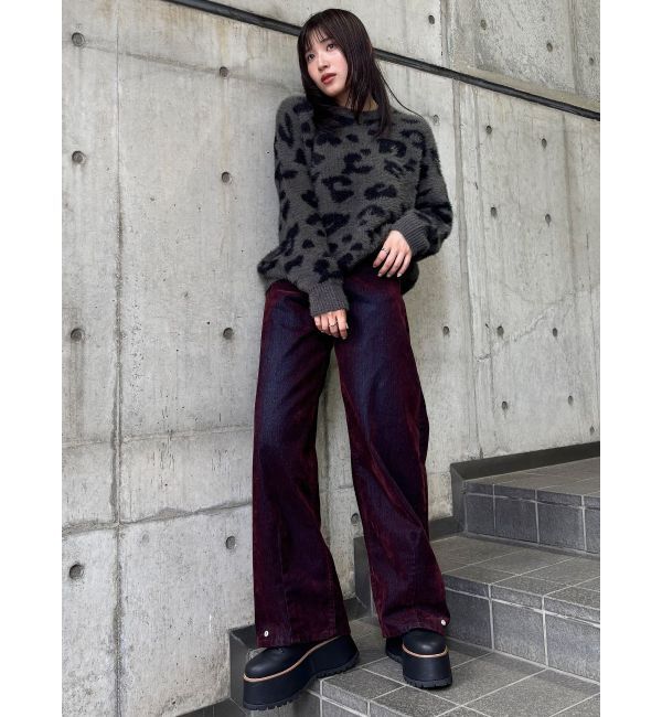 MURUA「フロッキーバレルレッグデニム」|デニム|