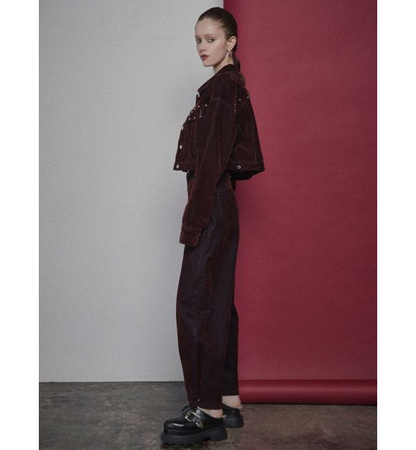 MURUA「フロッキーバレルレッグデニム」|デニム|