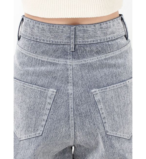 MURUA「フロッキーバレルレッグデニム」|デニム|