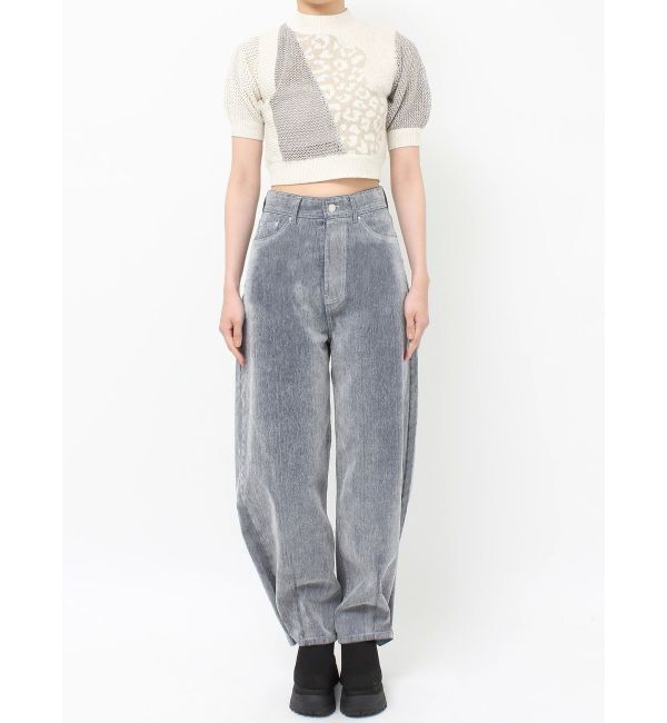 MURUA「フロッキーバレルレッグデニム」|デニム|