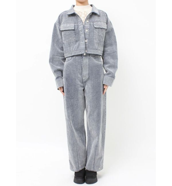 MURUA「フロッキーバレルレッグデニム」|デニム|