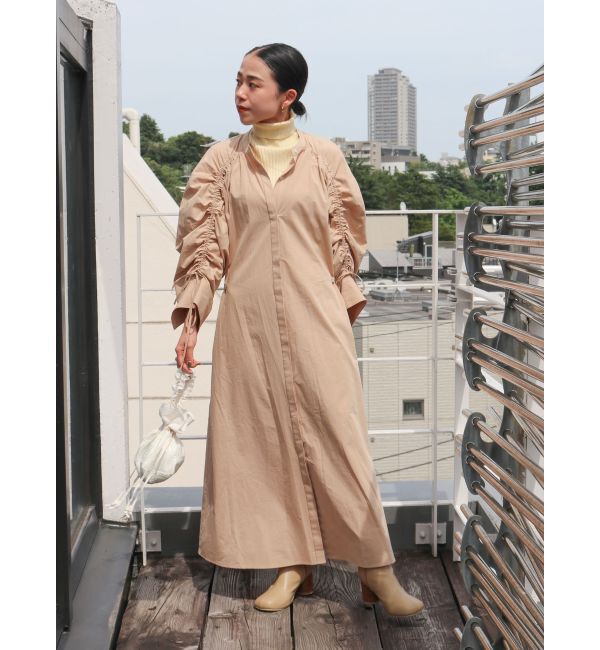 Ungrid「スリーブギャザーワンピース」|ワンピース|