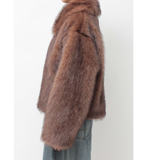 jouetie「【WEB限定】ベルトミドルファーコート」|ブルゾン・スタジャン|