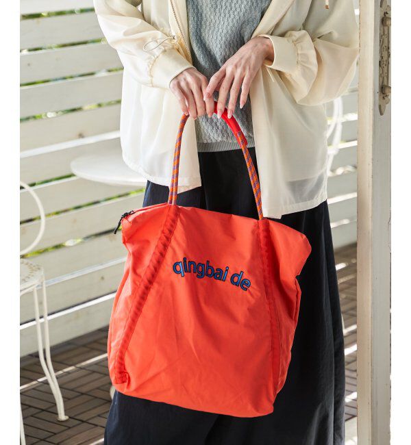 ikka「撥水ロゴ刺繍ロープトートバッグ」|その他|