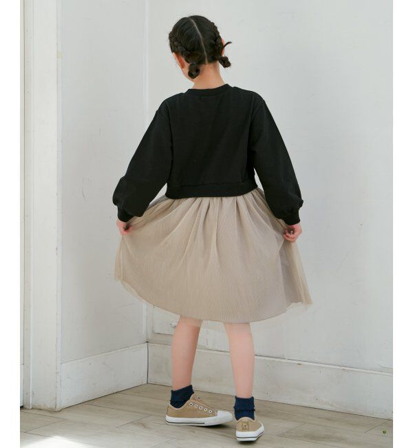ikka kids「チュールスカートドッキングワンピース（120~160cm）」|スカート|